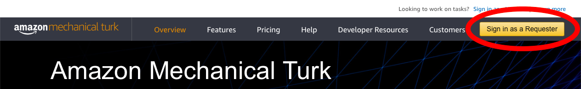 Amazon Mechanical Turk トップページ